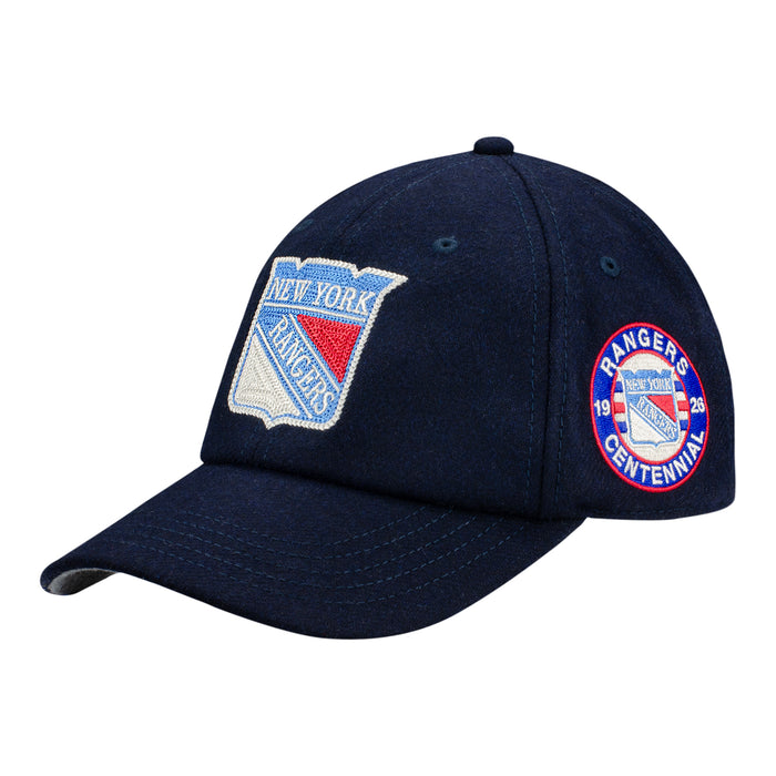 American Needle Rangers Centennial Logo Archive Navy Wool Hat