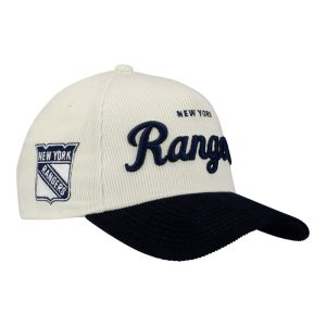 New Era Rangers Exclusive Two-Tone Corduroy Script 940 A-Frame Snapback Hat