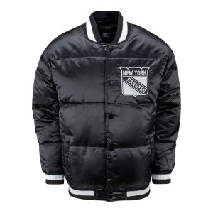 Starter Rangers Black Ice Down Puffer Jacket