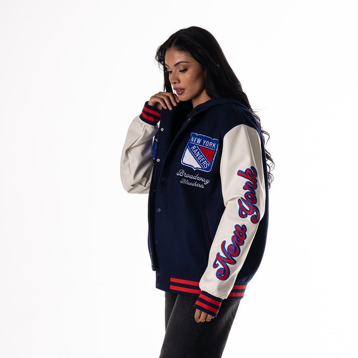 Wild Collective Rangers Hooded Varsity Jacket - Image 3
