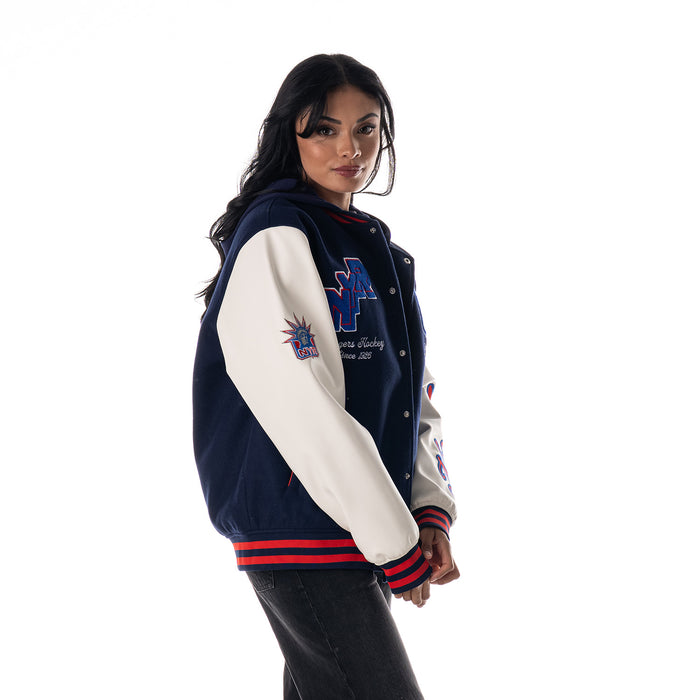 Wild Collective Rangers Hooded Varsity Jacket - Image 4