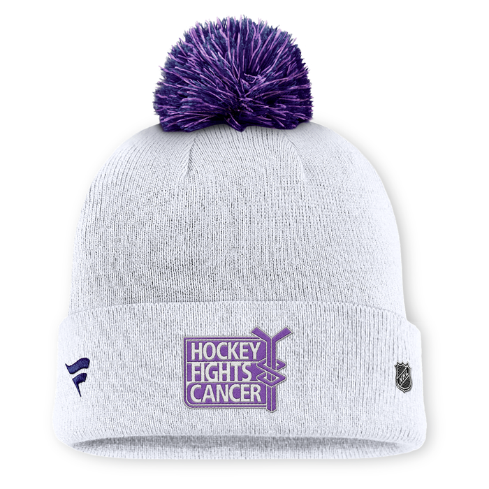 Fanatics Rangers 25 Hockey Fights Cancer White Beanie - Image 2