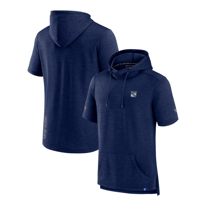 Fanatics Rangers 23-24 Authentic Pro Short Sleeve Hoodie - Image 3