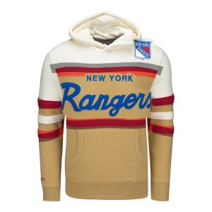 Mitchell & Ness Rangers Natural/Khaki Headcoach Hoodie