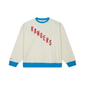 Mitchell & Ness Rangers Centennial Homecoming Crewneck