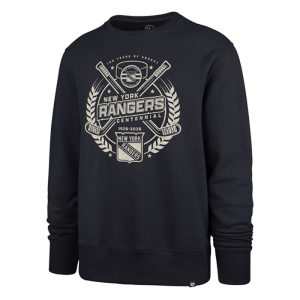 '47 Brand Rangers Centennial Logo Graphic Navy Crewneck