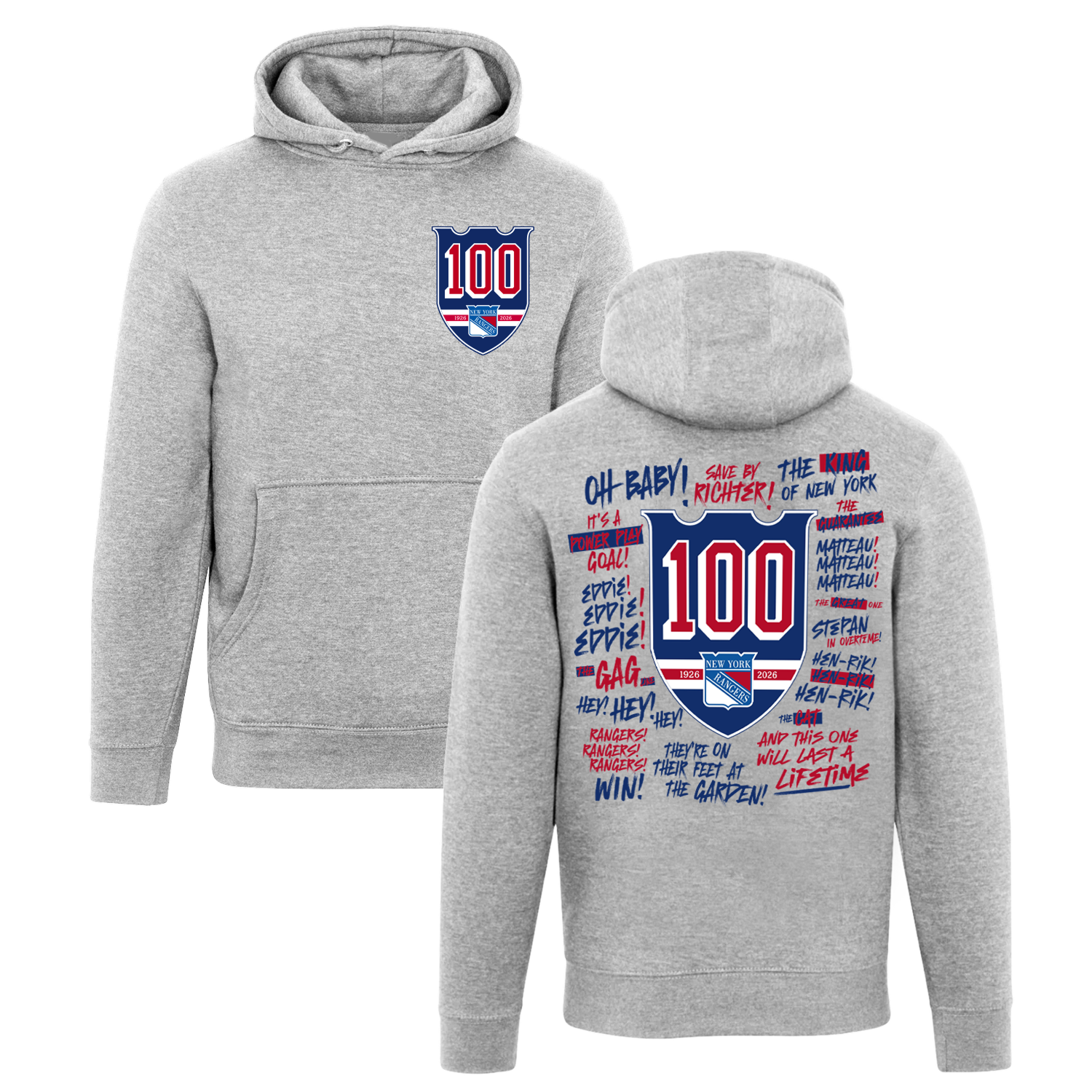 We Bleed Blue Centennial Grey Hood
