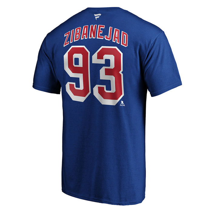 Mika Zibanejad Rangers Name & Number T-Shirt
