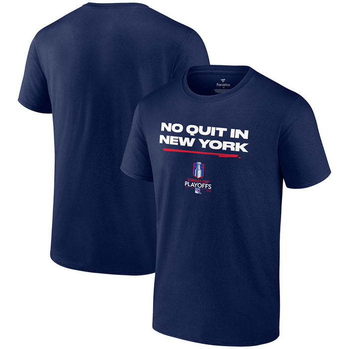 Fanatics No Quit in New York 21-22 Rangers Playoff T-Shirt - Image 3