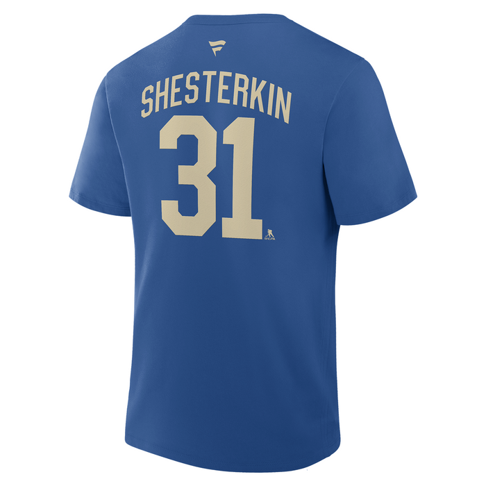 Fanatics Rangers 25-26 Centennial Igor Shesterkin Name & Number Tee - Image 2