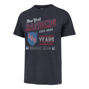 '47 Brand Rangers Centennial 100 Years Graphic Navy Franklin Tee