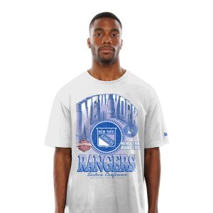 New Era Rangers White Sport Classics Graphic Tee