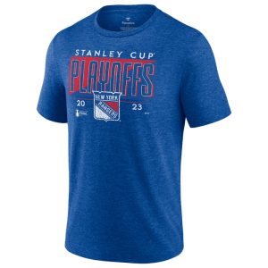 Fanatics Rangers 22-23 Playoff Participant Crease Triblend T-Shirt