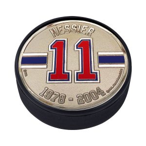 New York Rangers Mark Messier Medallion Puck