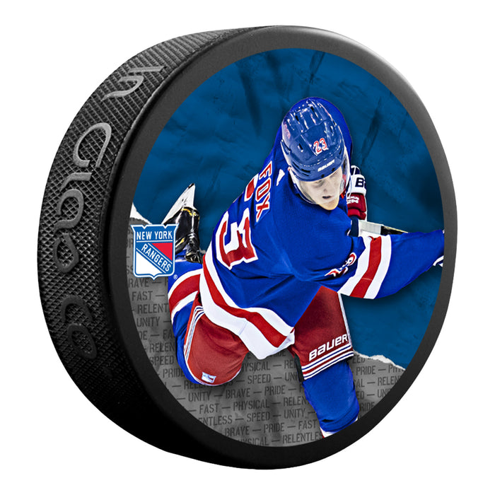 New York Rangers Inglasco Fox Hometown Puck