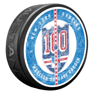Mustang Rangers Centennial Center Ice Logo Puck