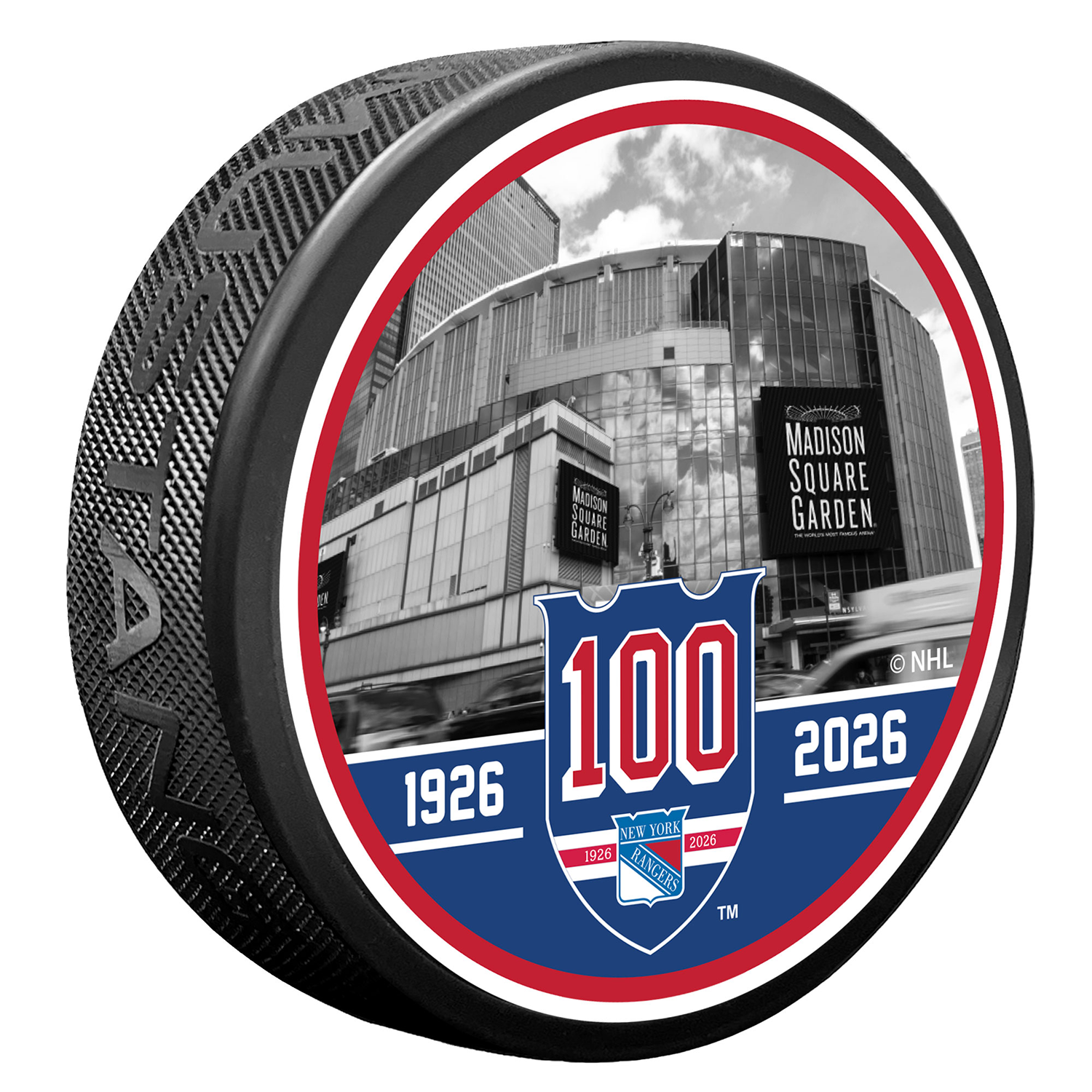 Mustang Rangers Centennial Arena Photo Puck