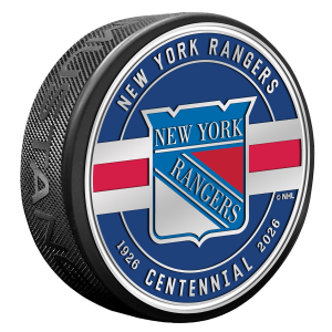 Mustang Rangers Centennial Token Logo Medallion Puck