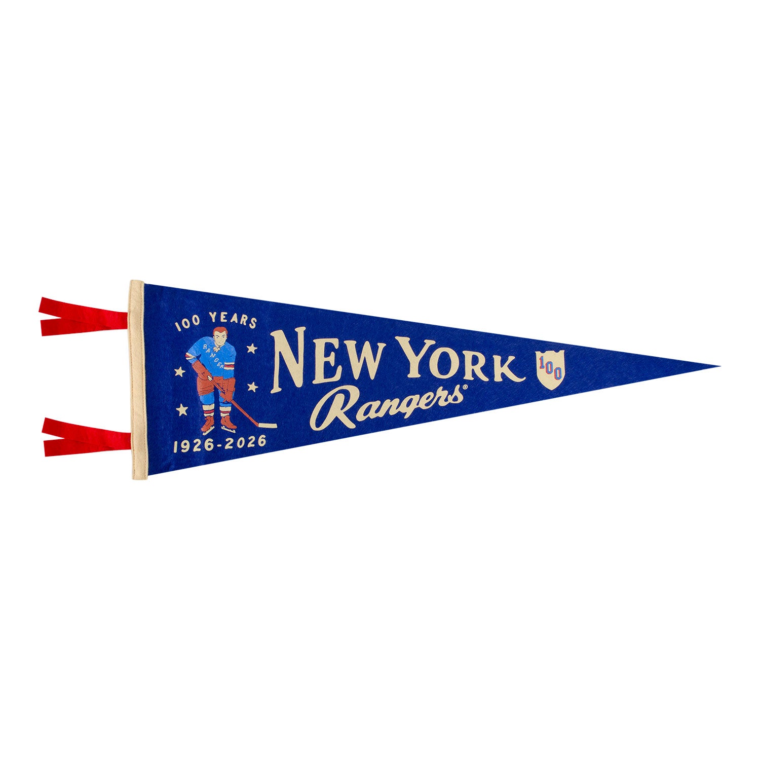Oxford Pennant Rangers Centennial Hockey Player 9" x 27" Pennant