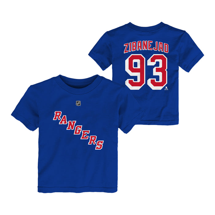 Toddler Rangers Mika Zibanejad Name & Number Tee