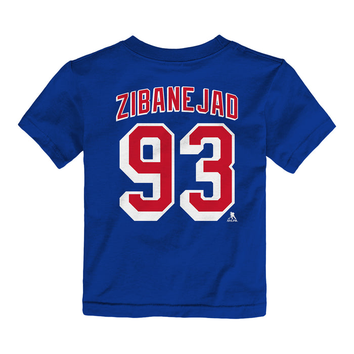 Toddler Rangers Mika Zibanejad Name & Number Tee - Image 2