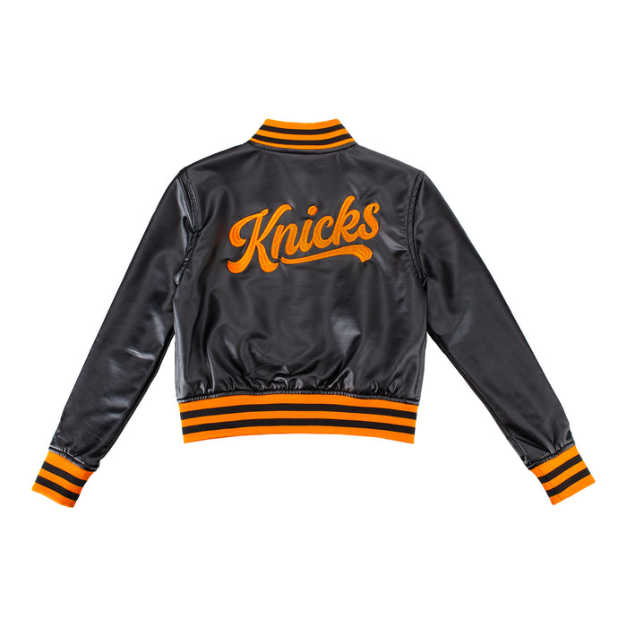 Kids Wild Collective Knicks Metallic Bomber Jacket - Image 2