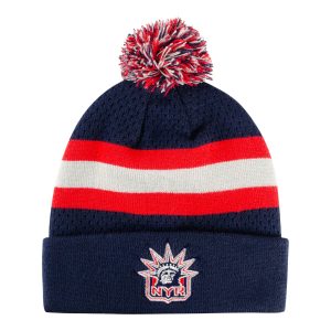 Youth Liberty Stripe Cuffed Pom Knit Hat