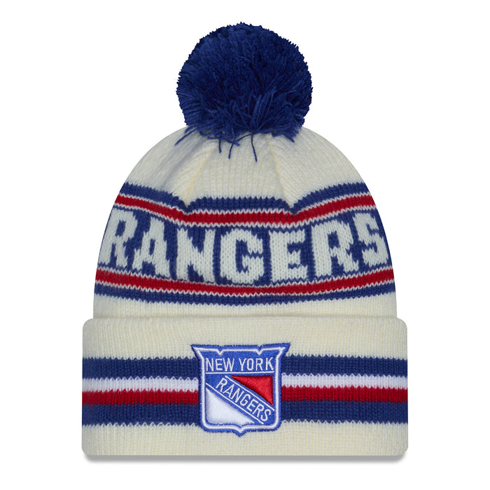 Youth New Era Rangers Classic Chrome/Royal Knit Pom