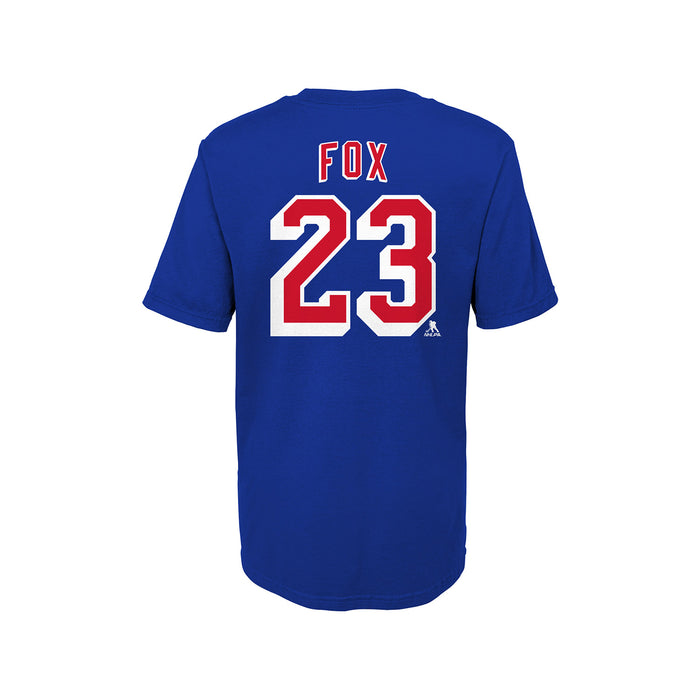 Kids Rangers Adam Fox Name & Number Tee
