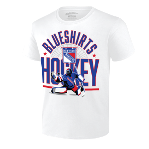 Youth We Bleed Blue Blueshirts Hockey Goalie Tee