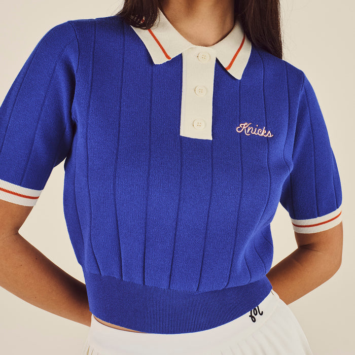Malbon x Knicks Womens Royal Mikayla Polo - Image 4