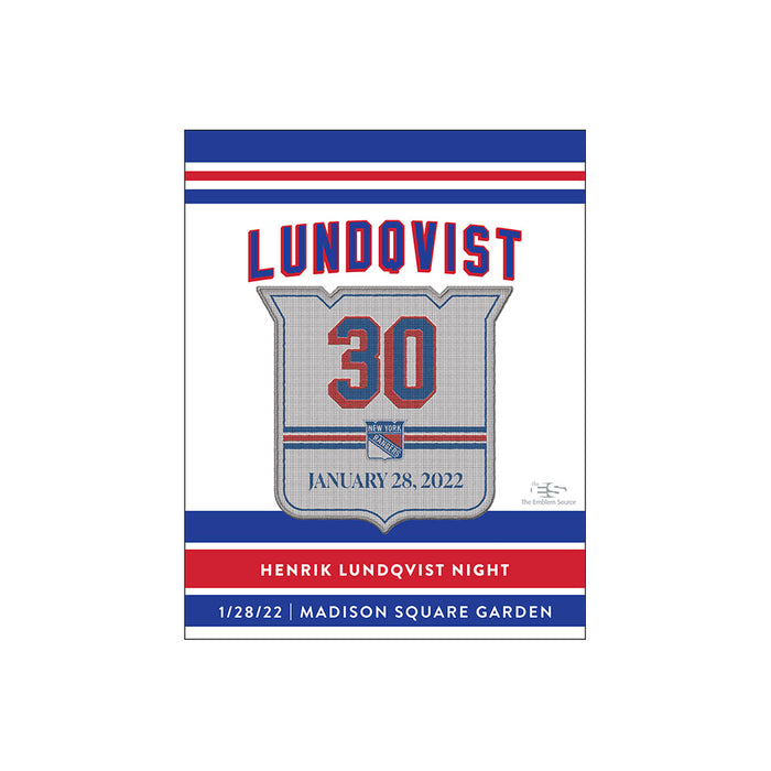 Rangers Official Lundqvist Night Patch