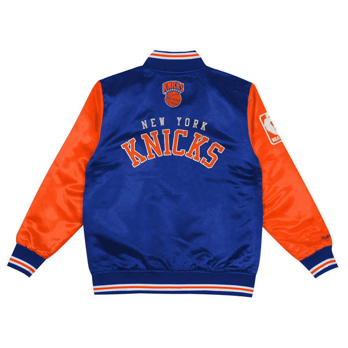 Youth Mitchell & Ness Knicks Primetime Heavyweight Satin Jacket - Image 2