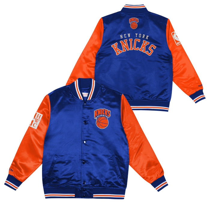 Youth Mitchell & Ness Knicks Primetime Heavyweight Satin Jacket - Image 3