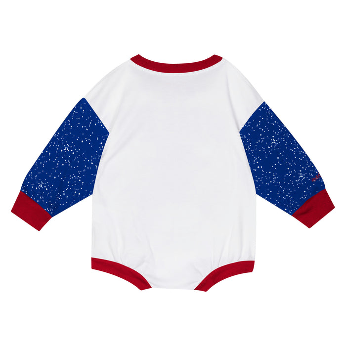 Infant Mitchell & Ness Rangers Poster Long Sleeve Onesie - Image 2
