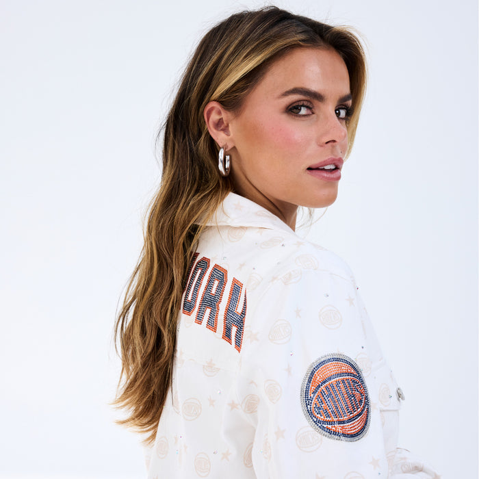 Terez Knicks Cream Twill Jacket - Image 4