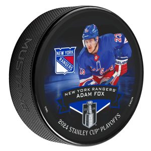 Mustang Rangers 23-24 Playoff Adam Fox Photo Puck