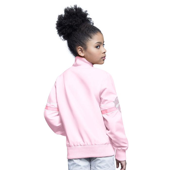 Youth Starter Knicks Arena Pink Varsity Jacket - Image 2