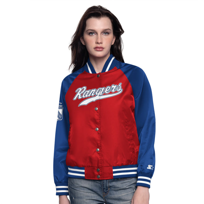Women's Starter Rangers Homerun Varsity Jacket