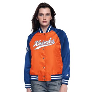 Women's Starter Knicks Homerun Varsity Jacket