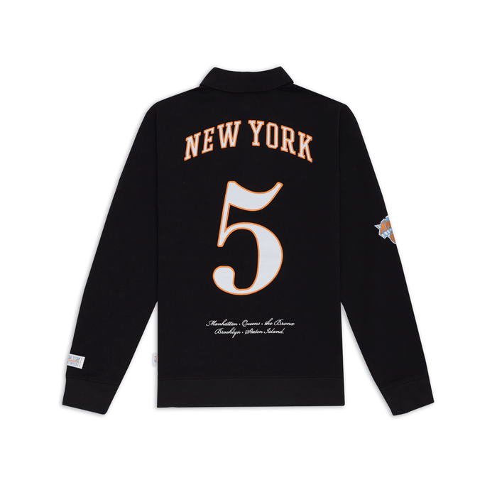 NYON x Knicks Boroughs Black Rugby Longsleeve Tee - Image 2