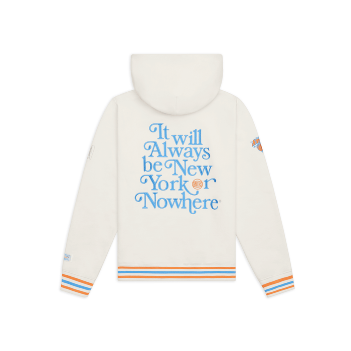 NYON x Knicks Cream Embroidered Motto Hood - Image 2