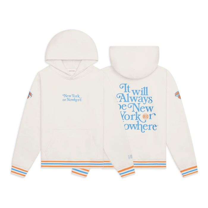 NYON x Knicks Cream Embroidered Motto Hood - Image 3
