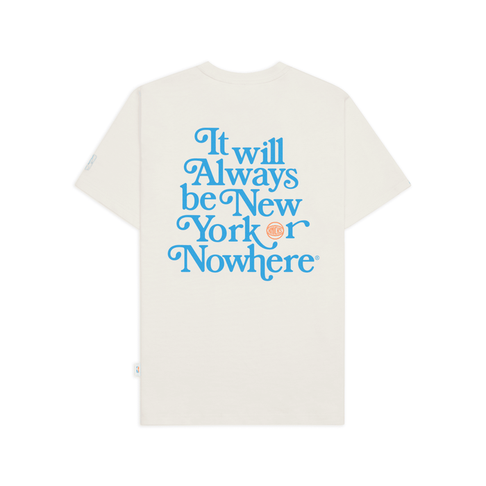 NYON x Knicks Cream Motto Tee - Image 2