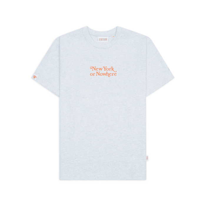 NYON x Knicks White Heather Motto Tee