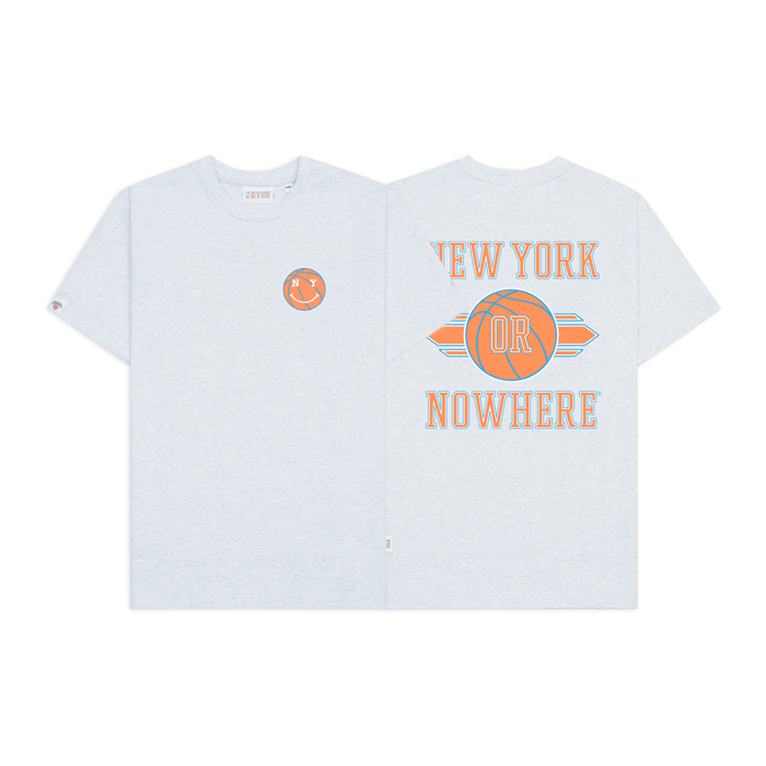NYON x Knicks White Heather Swish Tee - Image 3