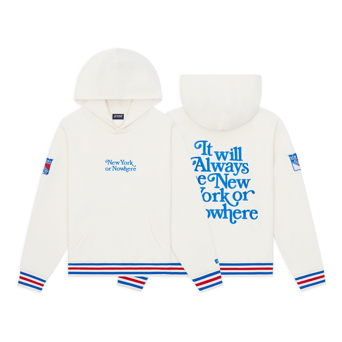 NYON x Rangers Cream Motto Hoodie - Image 3