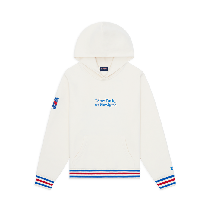 NYON x Rangers Cream Motto Hoodie - Image 2