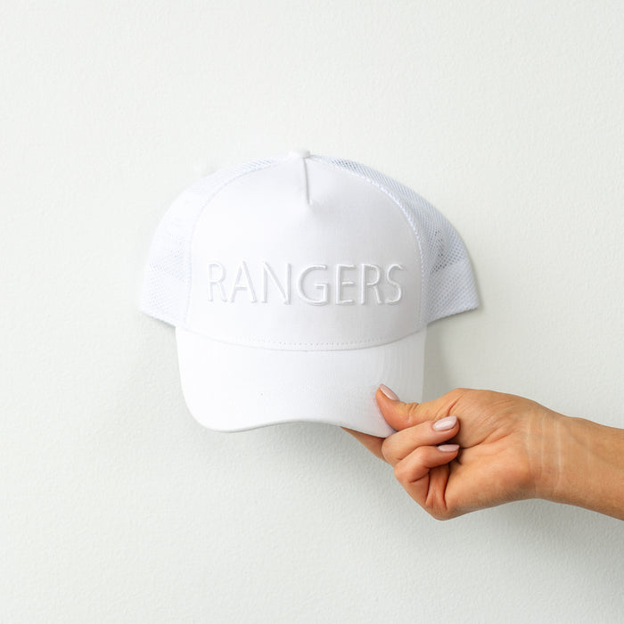 Women's Line Change Rangers NYR White Trucker Hat - Image 2