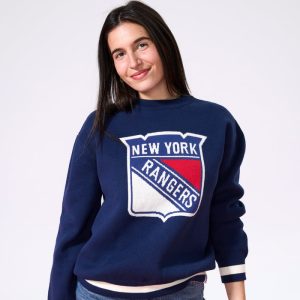 Terez Rangers Alt Navy Jacquard Sweater Crew